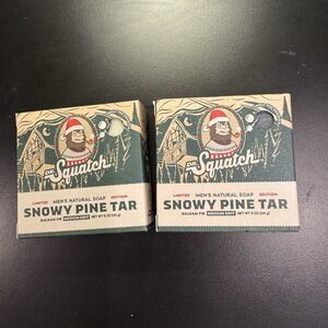 (2 PACK) Dr. Squatch Men's Natural Soap - Snowy Pine Tar, 5 oz